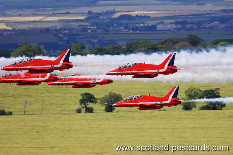RAF Red Arrows Grouped Low RAF Red Arrows Grouped Low